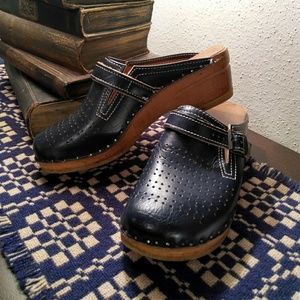Ba°stad wooden/leather Clogs